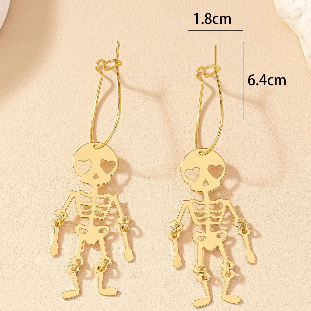 Wholesale Jewelry Funny Simple Style Skull Metal Plating Drop Earrings