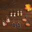 Halloween Pumpkin Ghost Wood Drop Earrings - Creative Hollow Design