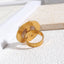 Glam Lady Round Natural Stone Statement Rings