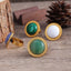 Glam Lady Round Natural Stone Statement Rings