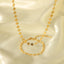 18K Gold Plated Stainless Steel Shell Necklace and Bracelet Set