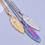 18K Gold Plated Stainless Steel Leaf Pendant Necklace