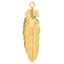 18K Gold Plated Stainless Steel Leaf Pendant Necklace