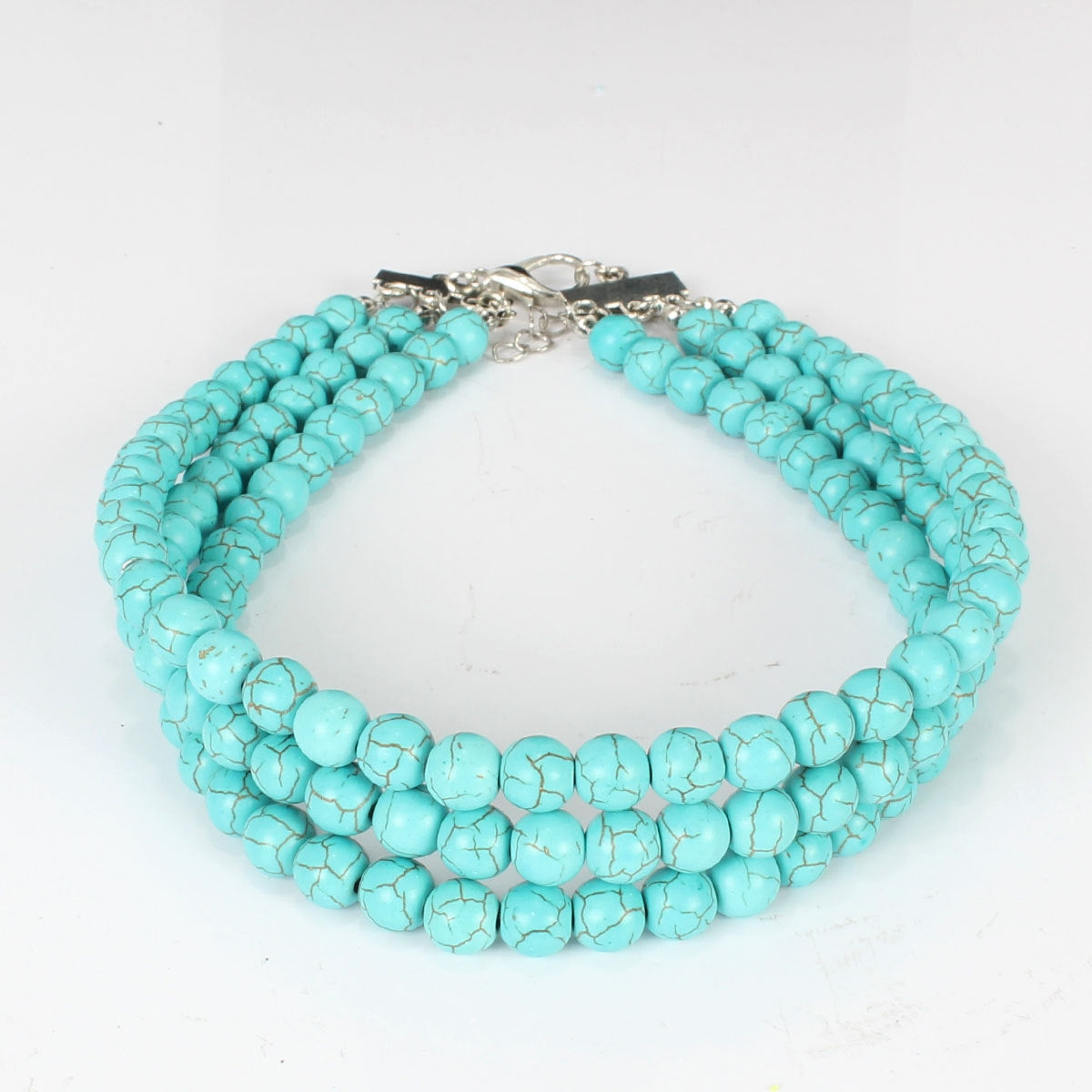 Imitation Turquoise Multi-layer Choker Necklace Set