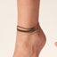 Modern Geometric Zircon Stainless Steel Gold Plated Anklet Bracelet