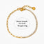 Modern Geometric Zircon Stainless Steel Gold Plated Anklet Bracelet