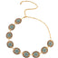 Retro Ethnic Geometric Turquoise Metal Waist Chain Belt