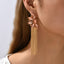 Retro Colorful Acrylic Flower Tassel Drop Earrings for Women