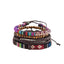 Retro Geometric Leather and Wooden Beads Multi-Layer Bracelet Set