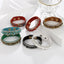 Vintage Multicolor Crushed Stone Inlaid Gemstone Bracelet