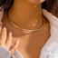 Retro Solid Color Metal Choker Necklace