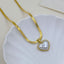 Romantic Beach Geometric Pearl Stainless Steel Pendant Necklace