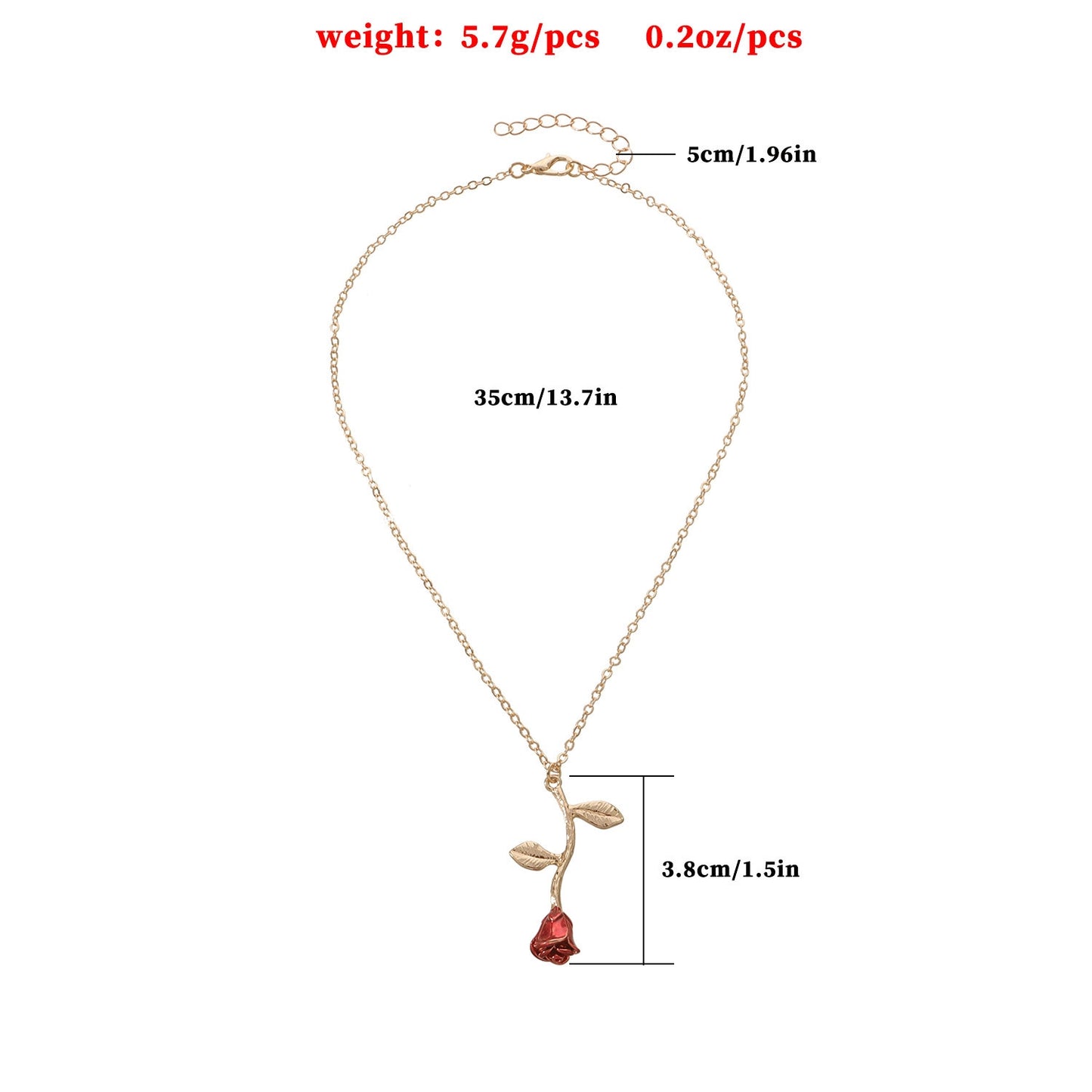 Romantic Rose Alloy Pendant Necklace for Women - Trendy and Elegant Fashion Jewelry