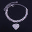 Heart Shape Rhinestone Pendant Anklet - Fashion Beach Jewelry