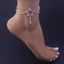 Star Alloy Rhinestone Layered Anklet - Fashion Beach Jewelry Accessory