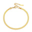 Stainless Steel Snake Bone Chain Anklet with 18K Gold Plating