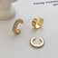 Minimalist Zircon C Shape Alloy Ear Cuff Set