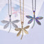 Dragonfly 304 Stainless Steel Plated Pendant Necklace - Minimalist Luxury DIY Accessory