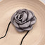 Elegant Floral Fabric Choker Necklace for Women