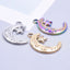 Simple Moon and Star 18K Gold Plated Stainless Steel Pendant Necklace