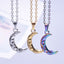 Minimalist Moon Pendant Necklace - 18K Gold Plated Stainless Steel