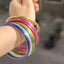 Silicone Gel Solid Color and Glitter Jelly Bangle Bracelet