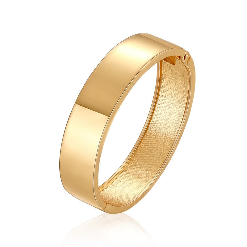 Elegant Minimalist Alloy Bangle Bracelet for Women