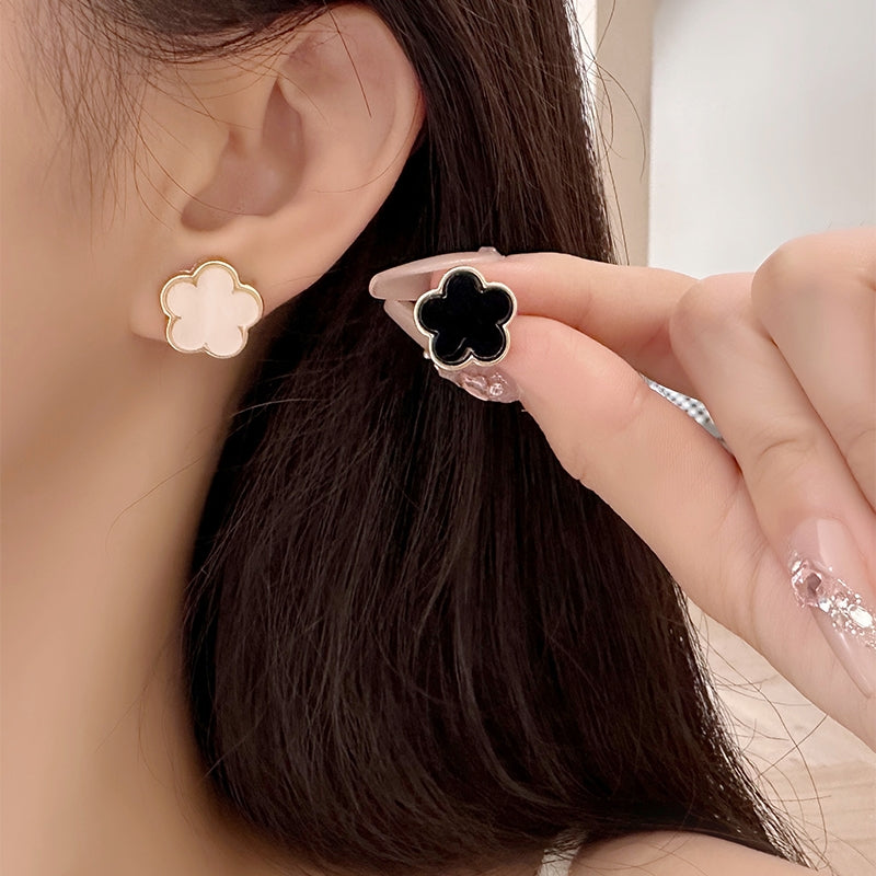 Wholesale Jewelry Simple Style Flower Alloy Gold Plated Plating Ear Studs