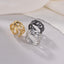 Minimalist Geometric Gold Plated Stainless Steel Adjustable Open Ring