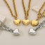 Heart Shape 18K Gold Plated Stainless Steel Bracelet and Necklace Set