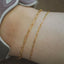 Minimalist 18k Gold Plated Stainless Steel Figaro Box Chain Anklet