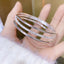 Wholesale Minimalist Solid Color Alloy and Sterling Silver Bangle Bracelet