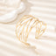Simple Style Hollow Leaf Alloy Arm Bracelet for Summer Beach Fashion