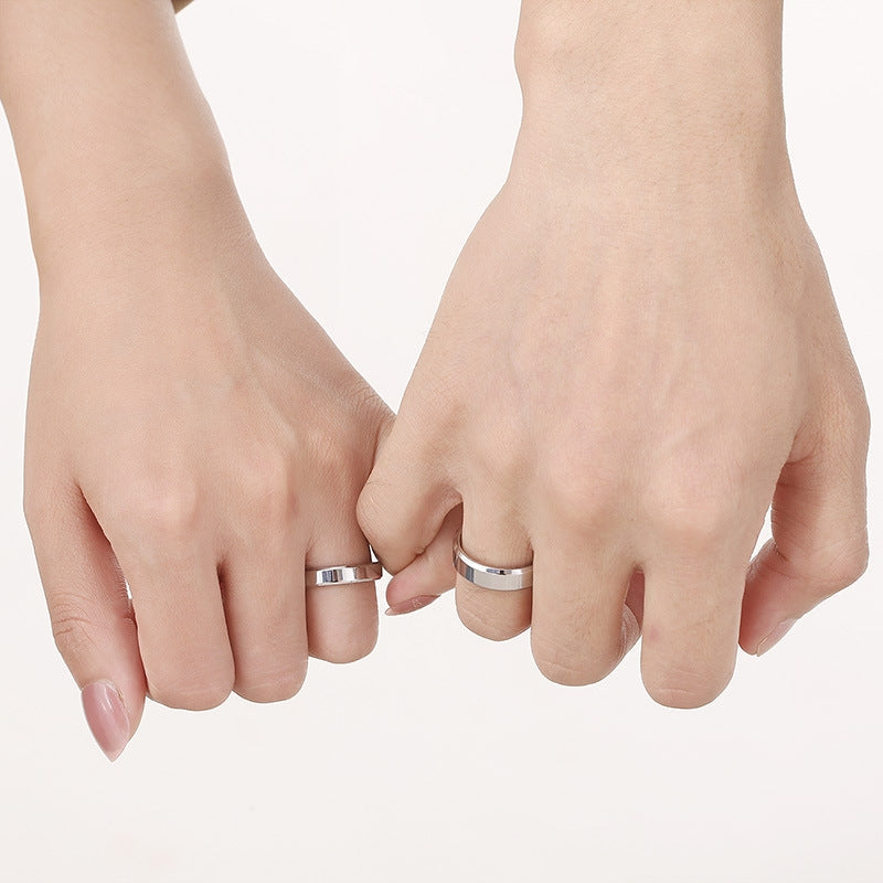 18K Gold Plated Stainless Steel Minimalist Couple Rings