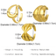 18K Gold Plated Titanium Steel Adjustable Open Ring for Women