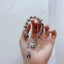 Colorful Crystal Beaded Elephant Charm Bracelet with Tassel and Vintage Silver Pendant