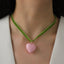 Heart Shape CCB Iron Plating Necklace - 2024 Valentine's Day Collection Fashion Pendant