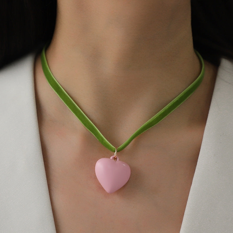 Heart Shape CCB Iron Plating Necklace - 2024 Valentine's Day Collection Fashion Pendant