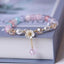 Sweet Heart Crystal Flower Beaded Bracelet for Women