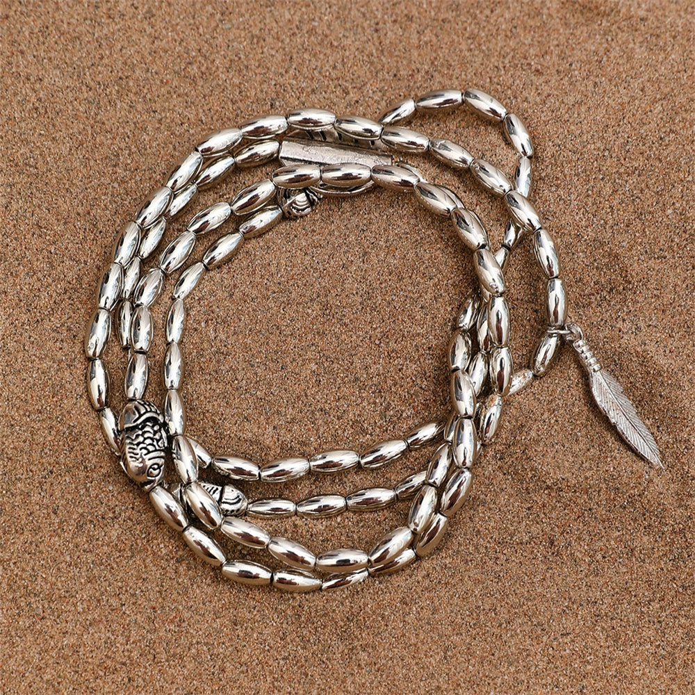 Bohemian Leaf Multi-Layer Beach Anklet Bracelet