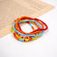 Wholesale Bohemian Beach Beaded Anklet Set - Colorful Elastic String Anklets (6 Pieces)