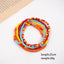 Wholesale Bohemian Beach Beaded Anklet Set - Colorful Elastic String Anklets (6 Pieces)