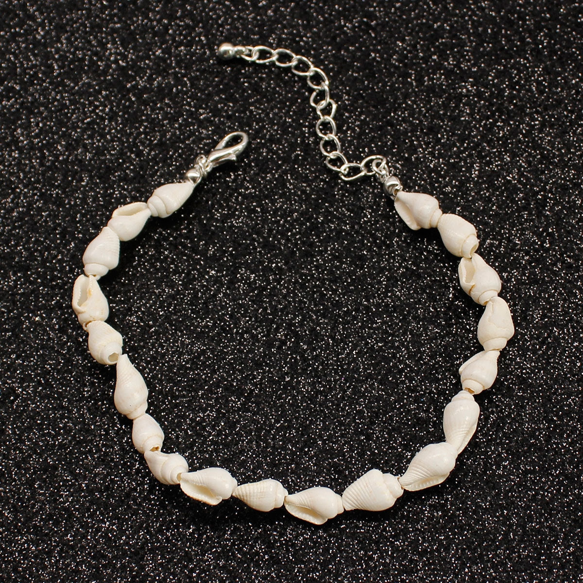 Beach Shell Alloy Anklet with Fashionable Conch and Scallop Design