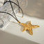 18K Gold Stainless Steel Starfish Pendant Necklace - Vintage Beach Style