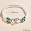 Layered Heart & Turquoise Beaded Anklet and Necklace Set