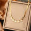Vintage Style Devil's Eye Star Moon 18K Gold Plated Stainless Steel Layered Necklace with Turquoise and Rhinestones