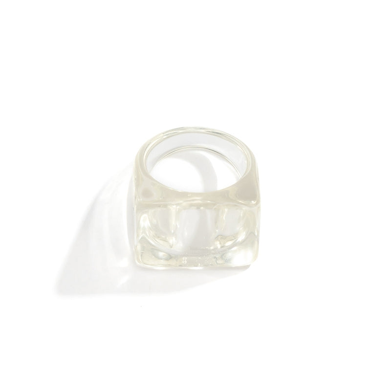 Vintage Geometric Resin Acrylic Rings for Women