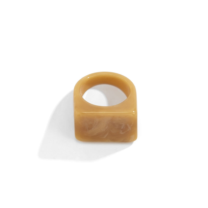 Vintage Geometric Resin Acrylic Rings for Women