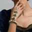 Vintage Style Rhinestone & Pearl Tassel Alloy Bracelet - Exotic Gold Finish Women's Jewelry