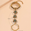 Vintage Style Rhinestone & Pearl Tassel Alloy Bracelet - Exotic Gold Finish Women's Jewelry